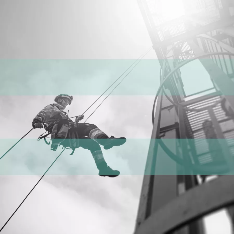 Home Main Image Image of a man abseiling wearing safety equipment